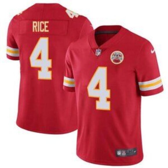 Youths Kids Mens Womens 4 Rashee Rice Red Vapor Stitched Jersey